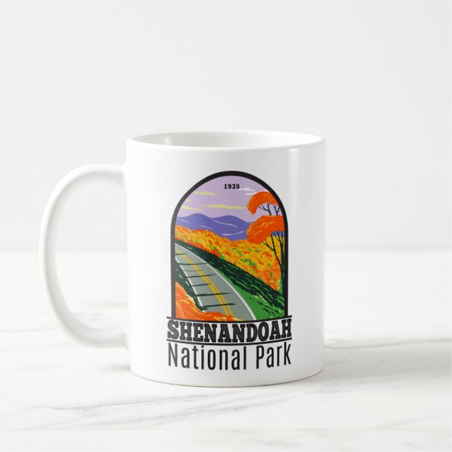 Shenandoah Nationalpark Skyline Drive Virginia Kaffeetasse (Links)
