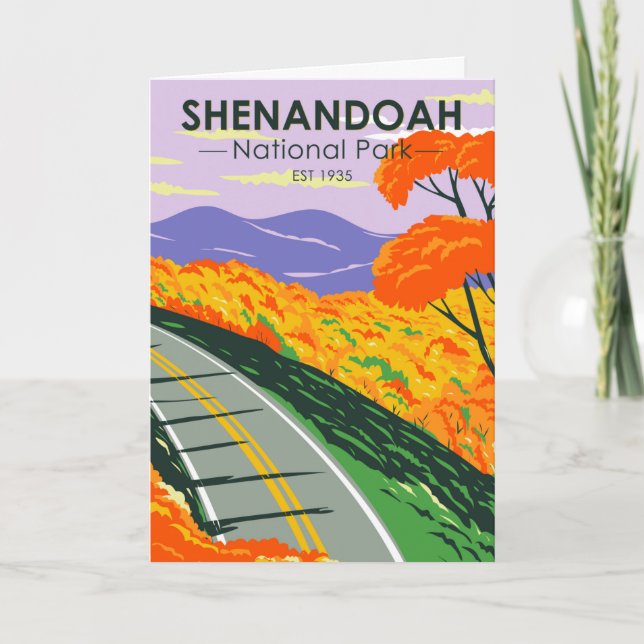 Shenandoah Nationalpark Skyline Drive Virginia Karte (Vorderseite)