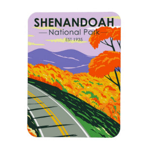 Shenandoah Nationalpark Skyline Drive Virginia Magnet