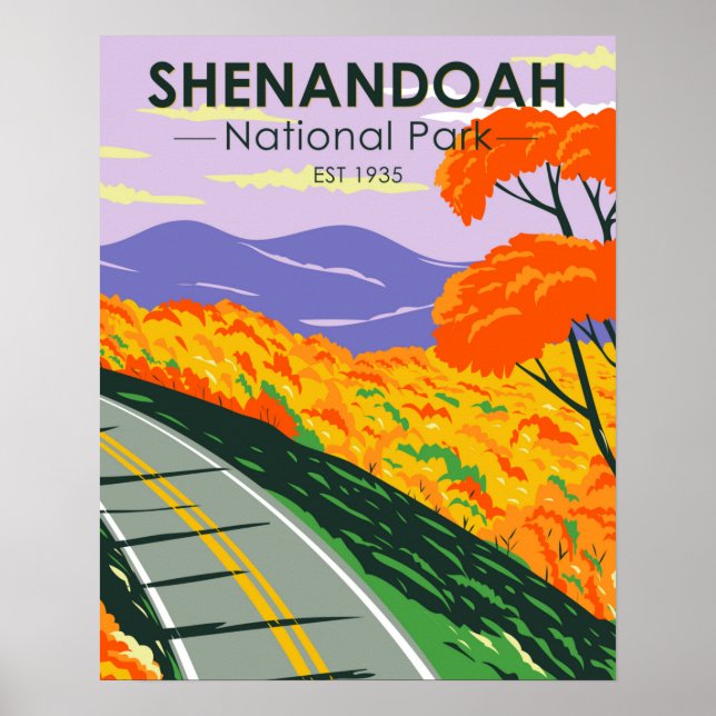 Shenandoah Nationalpark Skyline Drive Virginia Poster (Vorne)