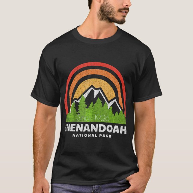 Shenandoah Nationalpark Vintag Apparel T - Shirt (Vorderseite)
