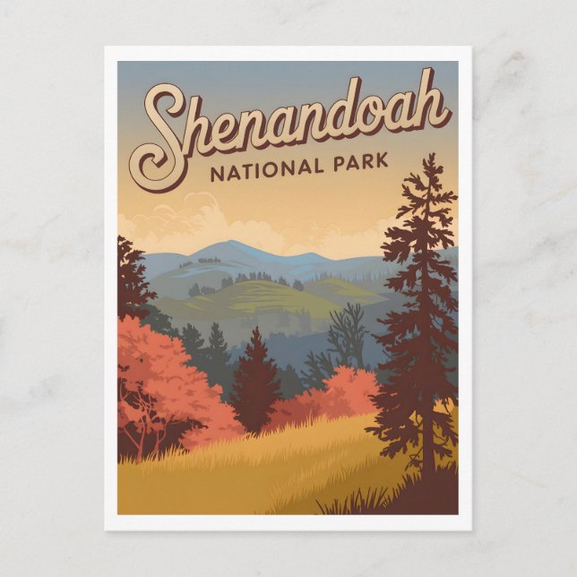 Shenandoah-Nationalpark Vintag Postkarte (Vorderseite)