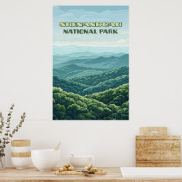 Shenandoah Nationalpark Virginia Blue Ridge Retro Poster