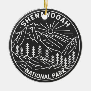 Shenandoah Nationalpark Virginia Monoline Keramik Ornament