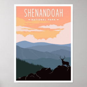 Shenandoah Nationalpark Virginia USA Reise Poster