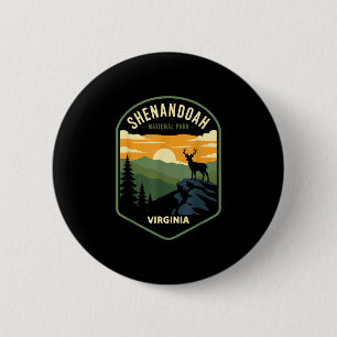 Shenandoah Nationalpark Virginia Vintage-Design Button