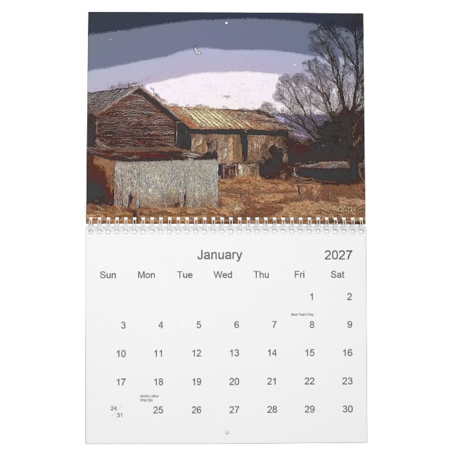 Shenandoah Tinte u. Wäsche 2011 Kalender (Jan 2027)