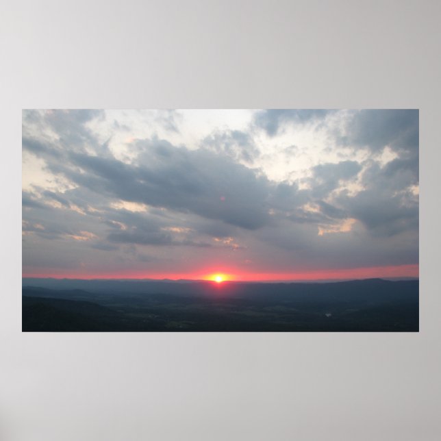 Shenandoah Valley Sunset Poster (Vorne)