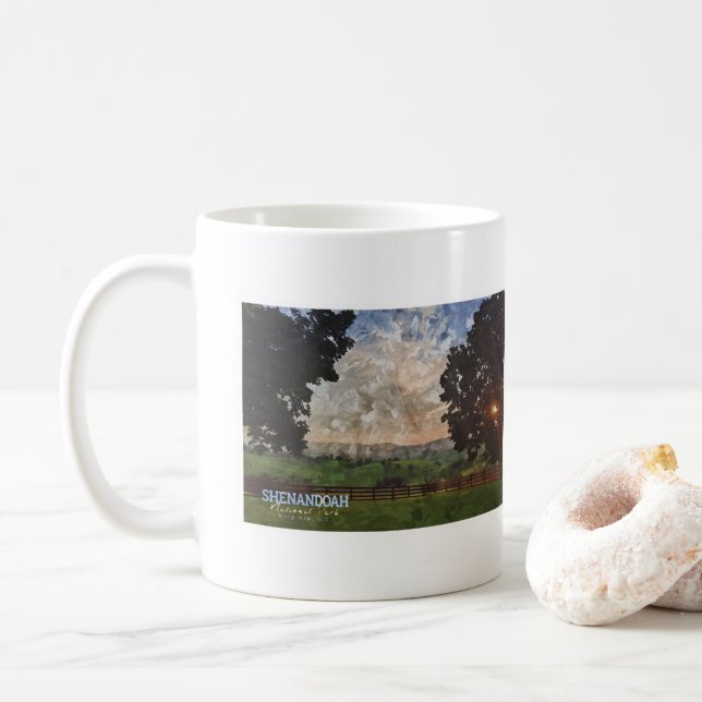 SHENANDOAH WATERCOLOR - VIRGINIA UNITED STATES KAFFEETASSE (Mit Donut)