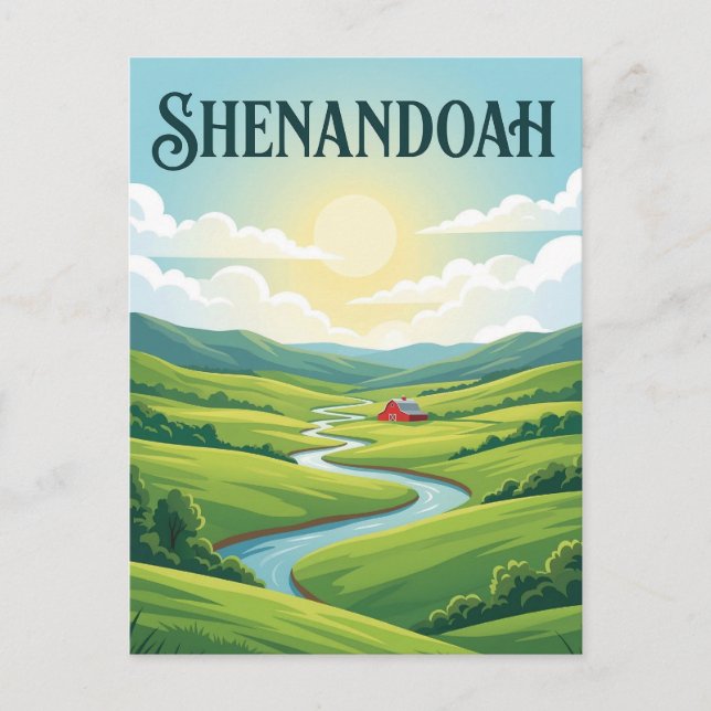 Shenandoahtal Postkarte (Vorderseite)
