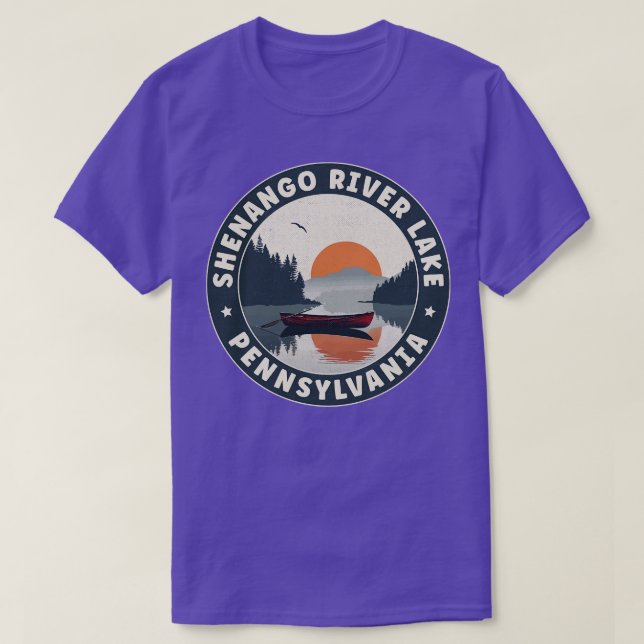 Shenango River Lake Pennsylvania Sunset T-Shirt (Design vorne)
