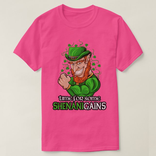 Shenanigains Funny St Paddys Day Gym Irish Lifting T-Shirt (Design vorne)