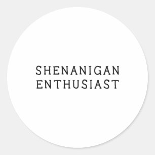 Shenanigan-Enthusiast Lustiger St. Patricks-Tag Fr Runder Aufkleber