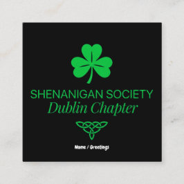 Shenanigan Society Dublin Kapitel Vintage Erbe Quadratische Visitenkarte