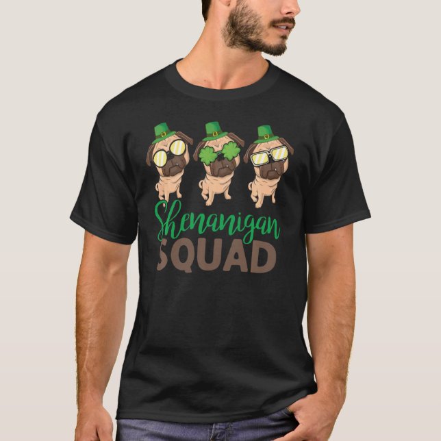 Shenanigan Squad Mops Leprechaun Hat Funny St Patr T-Shirt (Vorderseite)