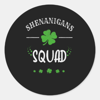Shenanigan Squad St Patrick Day Gnomes Proud Irish Runder Aufkleber