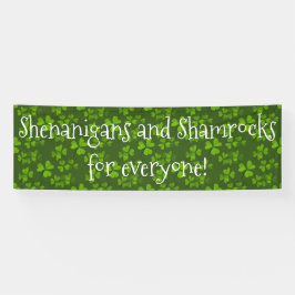 Shenanigans and Kleeblatts Pattern St Patrick's Da Banner
