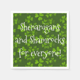 Shenanigans and Kleeblatts Pattern St Patrick's Da Serviette
