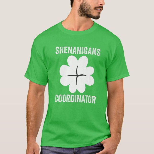 Shenanigans Coordinator Funny St Patricks Day Teac T-Shirt (Vorderseite)