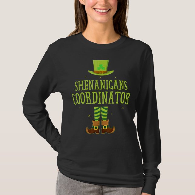Shenanigans Coordinator Lehrer Matching St Patric T-Shirt (Vorderseite)