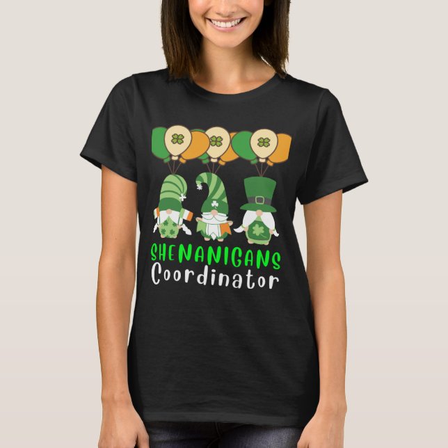 Shenanigans Coordinator Leprechaun Unicorn Dabbing T-Shirt (Vorderseite)