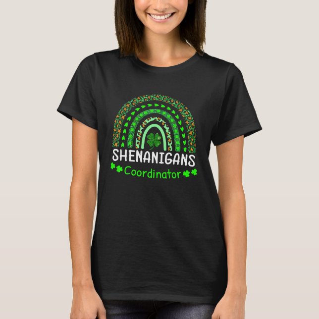 Shenanigans Coordinator Matching Teacher St Patric T-Shirt (Vorderseite)