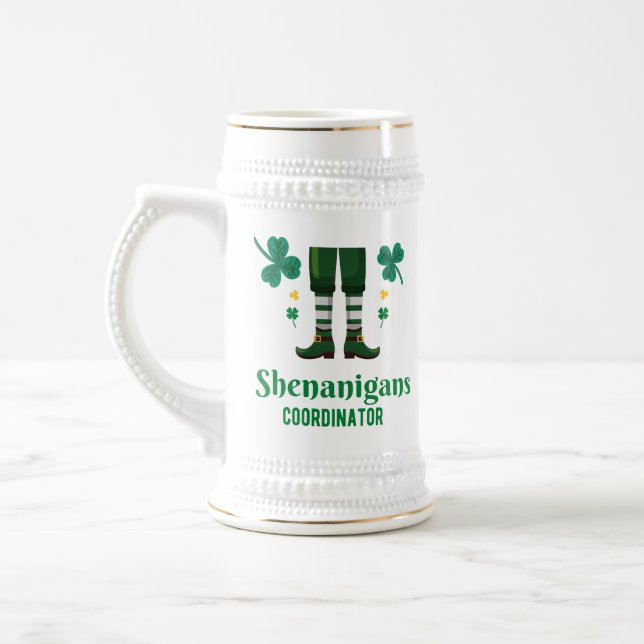 Shenanigans Coordinator St. Patrick's Day Bierglas (Links)
