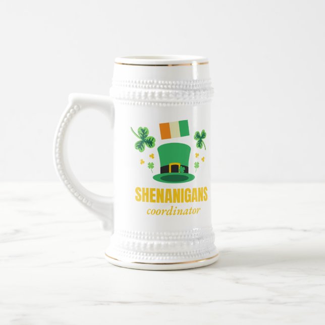 Shenanigans Coordinator St. Patrick's Day Bierglas (Links)