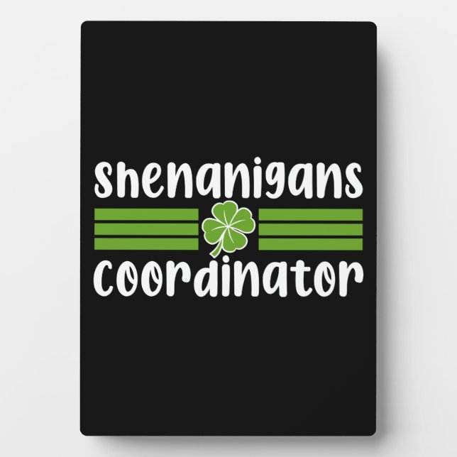 Shenanigans Coordinator St Patrick's Day Fotoplatte (Vorderseite)
