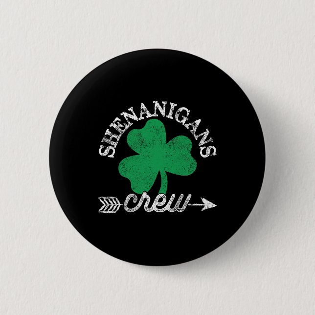 Shenanigans Crew St Patricks Day Shenanigator Squa Button (Vorderseite)