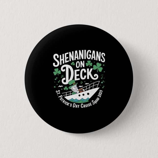 Shenanigans Deck St. Patrick's Day Kreuzfahrt 2025 Button (Vorderseite)