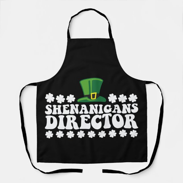 Shenanigans Director Groovy St Patrick's Day Irish Schürze (Vorderseite)