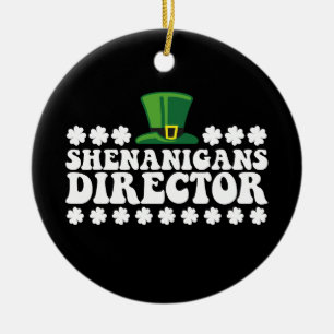 Shenanigans-Direktor Groovy St. Patrick's Day Iris Keramik Ornament