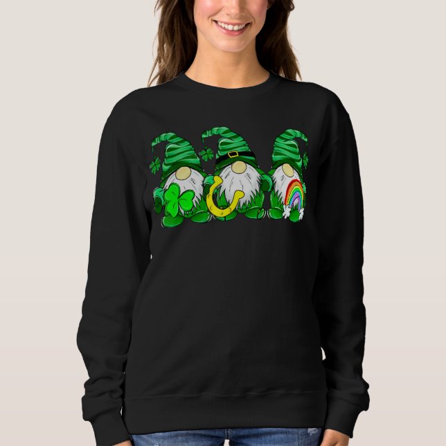 Shenanigans Gnomies St Patrick S Day Niedlich Gnom Sweatshirt (Vorderseite)