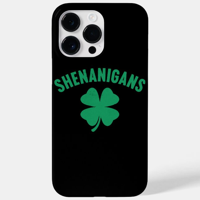 Shenanigans Kleeblatt St. Patrick's Day Retro Case-Mate iPhone Hülle (Rückseite)