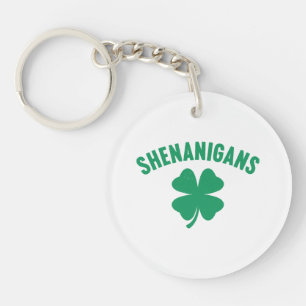 Shenanigans Kleeblatt St. Patrick's Day Retro Schlüsselanhänger