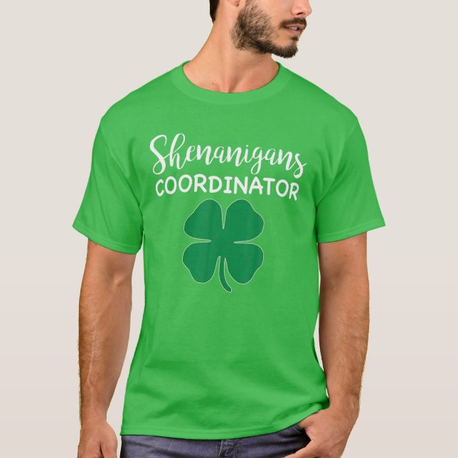 Shenanigans-Koordinator Funny Kleeblatt St Patrick T-Shirt (Vorderseite)