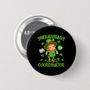 Shenanigans-Koordinator Funny Teacher St Patrick's Button