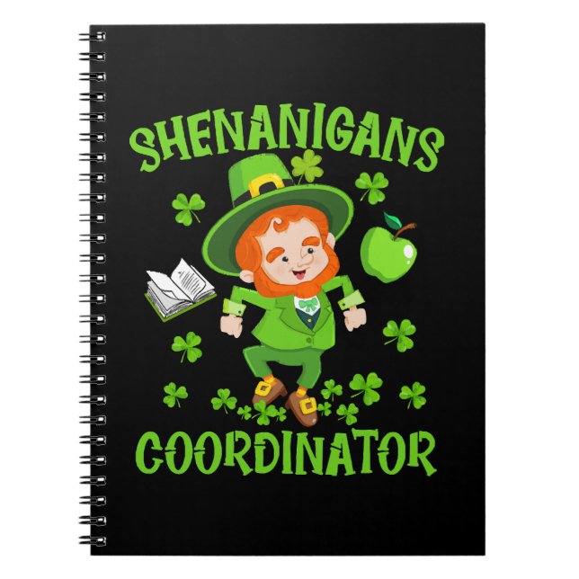 Shenanigans-Koordinator Funny Teacher St Patrick's Notizblock (Vorderseite)