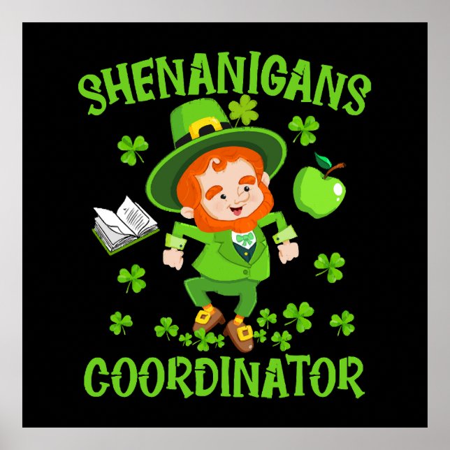 Shenanigans-Koordinator Funny Teacher St Patrick's Poster (Vorne)