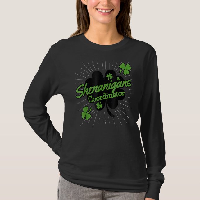 Shenanigans-Koordinator Funny Teacher St Patrick's T-Shirt (Vorderseite)