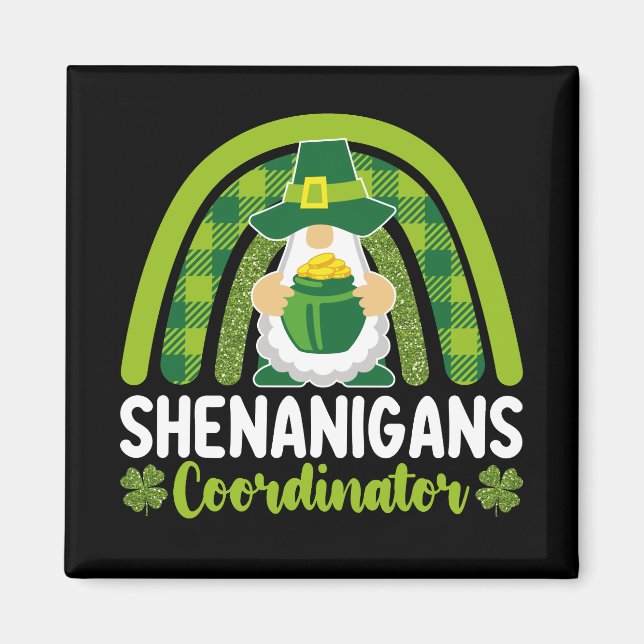 Shenanigans-Koordinator Gnomes St Patrick's Day Magnet (Vorne)