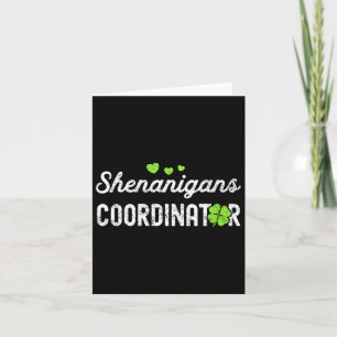 Shenanigans-Koordinator Happy St Patricks Day Teac Karte