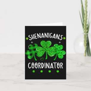 Shenanigans Koordinator lustiger Lehrer St. Patric Karte