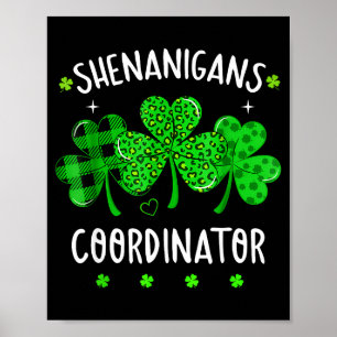 Shenanigans Koordinator lustiger Lehrer St. Patric Poster