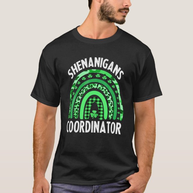 Shenanigans Koordinator Rainbow Leopard St Patrick T-Shirt (Vorderseite)