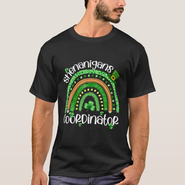 Shenanigans Koordinator Rainbow Teacher St Patrick T-Shirt (Vorderseite)