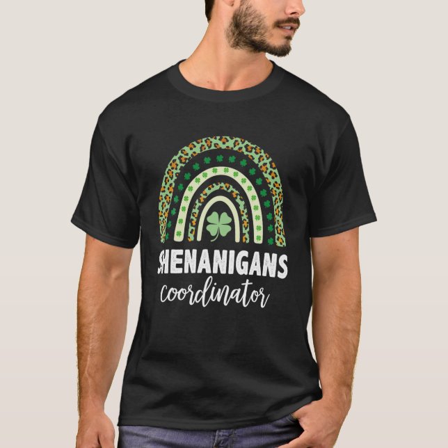 Shenanigans Koordinator Rainbow Teacher St Patrick T-Shirt (Vorderseite)