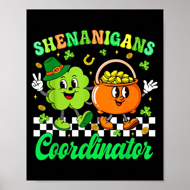 Shenanigans Koordinator Shamrock Lehrer St Patric Poster (Vorne)