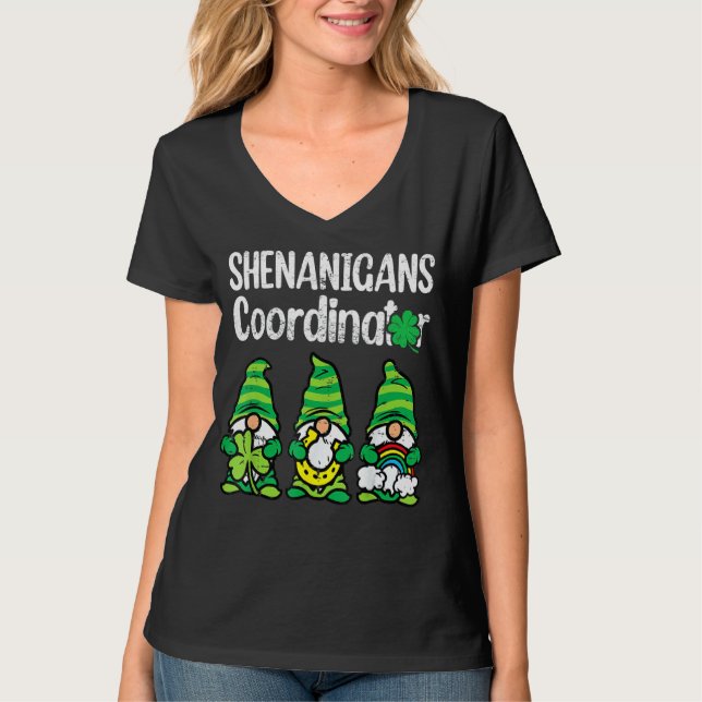 Shenanigans Koordinator St Patricks Day Gnomes Gre T-Shirt (Vorderseite)